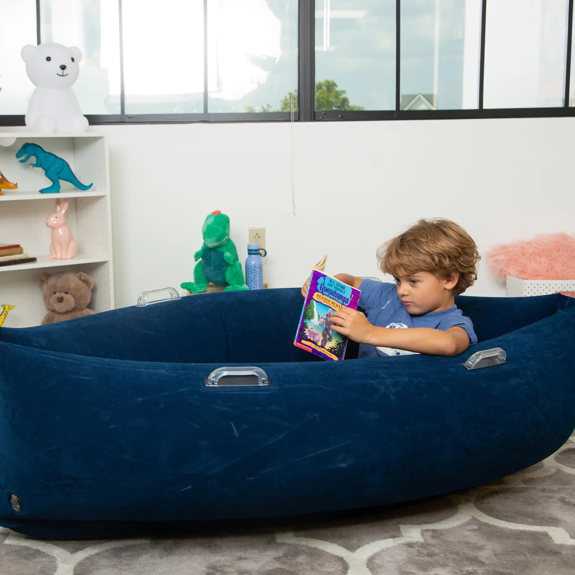 Educators Resource Bouncyband Comfy Hugging Peapod Sensory Pod for Kids, 60", Blue* Sensory & Fidget Toys|Social & Emotional Skills