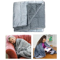 Educators Resource Bouncyband Dual Texture Weighted Shoulder Wrap for Kids - Gray* Sensory & Fidget Toys