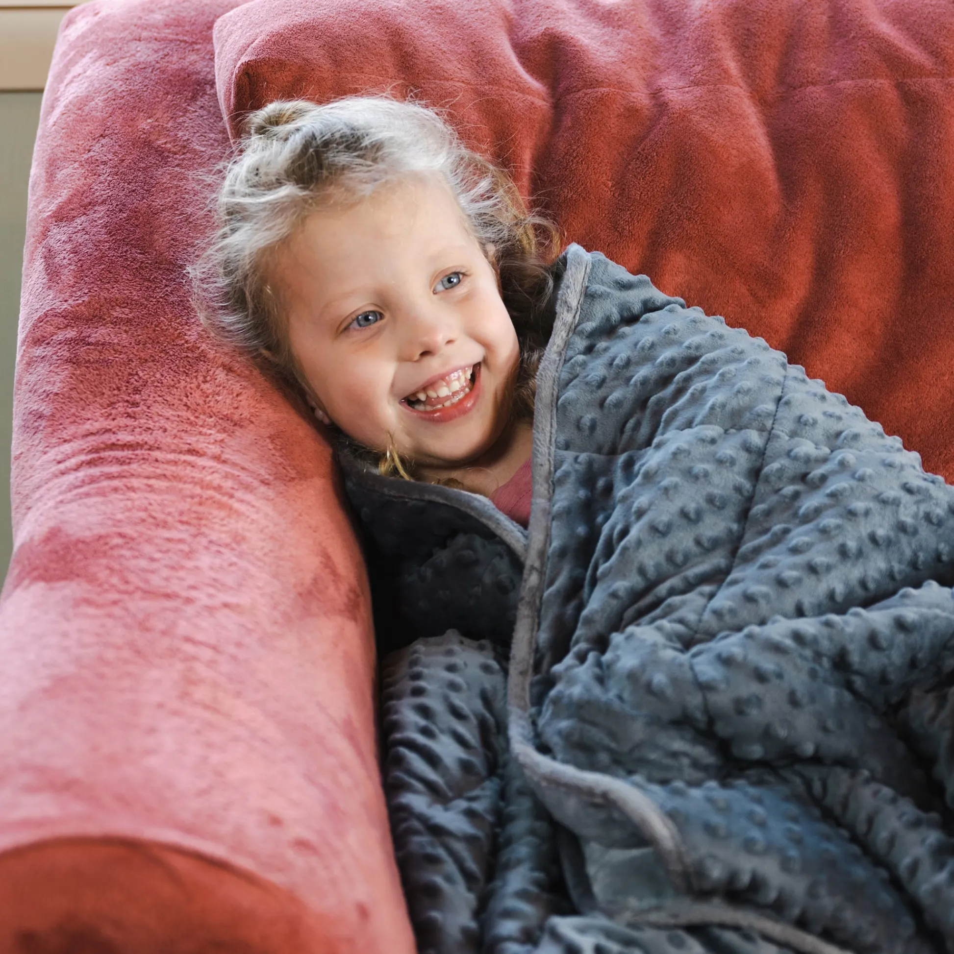 Educators Resource Bouncyband Kids' Sensory Weighted Fleece Blanket – 10lb, Dual-Texture* Sensory & Fidget Toys|Social & Emotional Skills