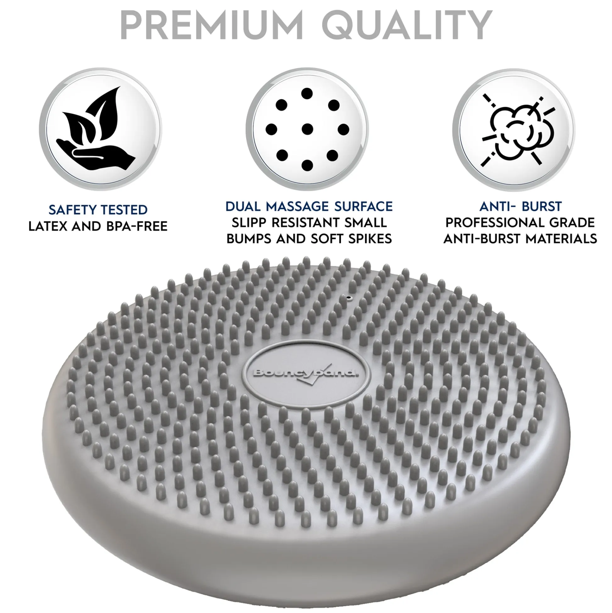 Educators Resource Bouncyband Little Wiggle Sensory Seat Cushion, Silver* Preschool Education Toys & Activities