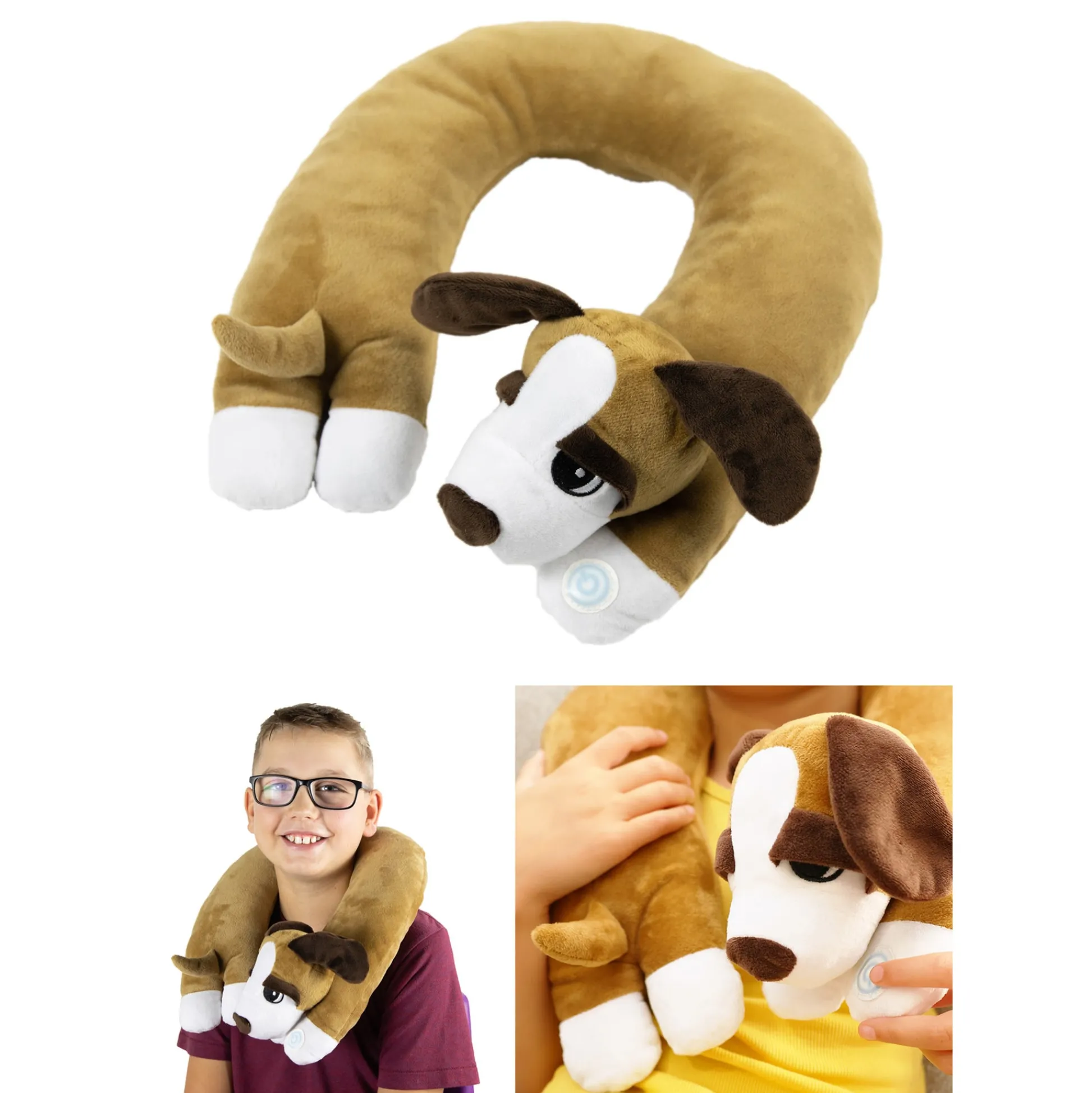 Educators Resource Bouncyband Puppy-Themed Sensory Vibrating Neck Pillow* Social & Emotional Skills|Stuffed Animals