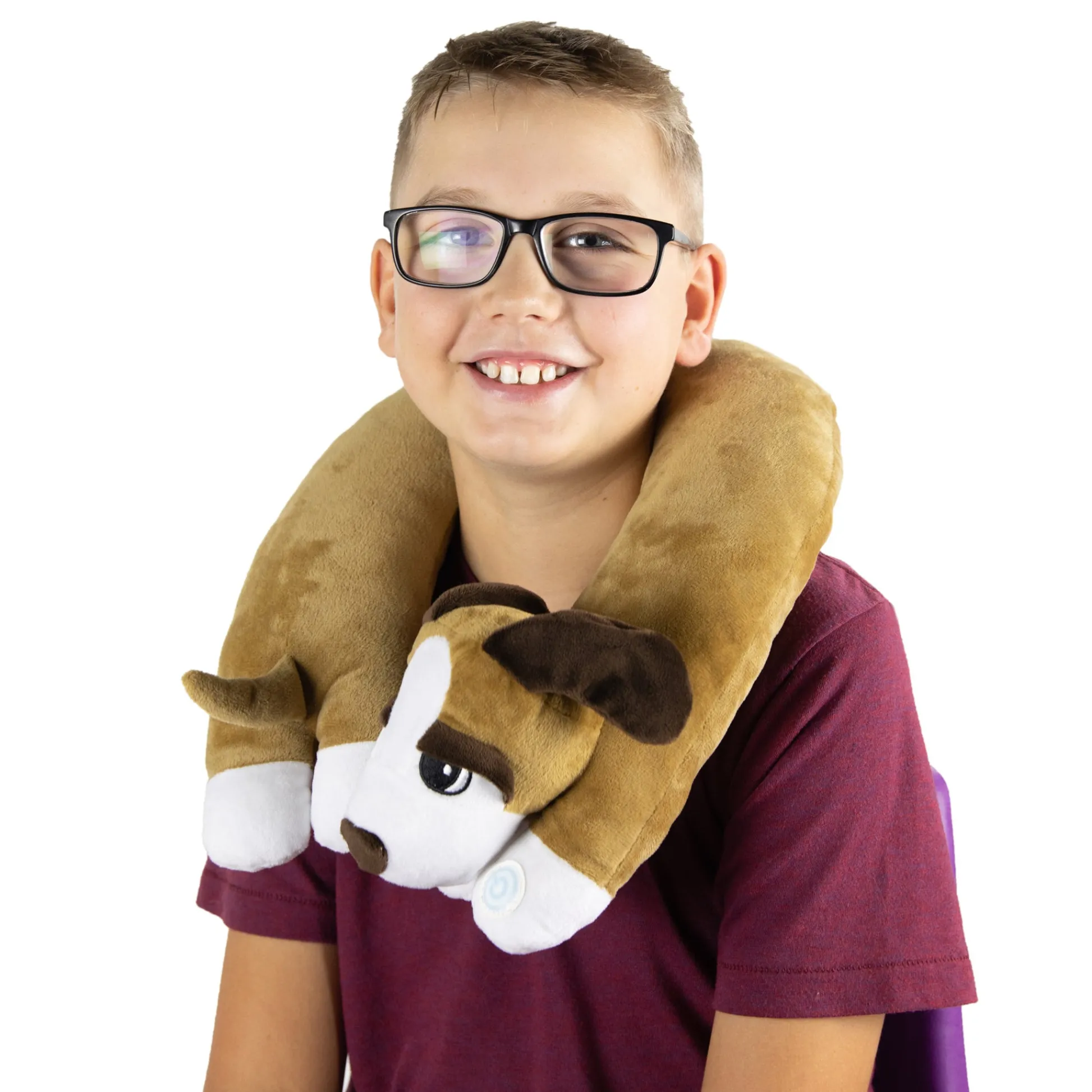 Educators Resource Bouncyband Puppy-Themed Sensory Vibrating Neck Pillow* Social & Emotional Skills|Stuffed Animals