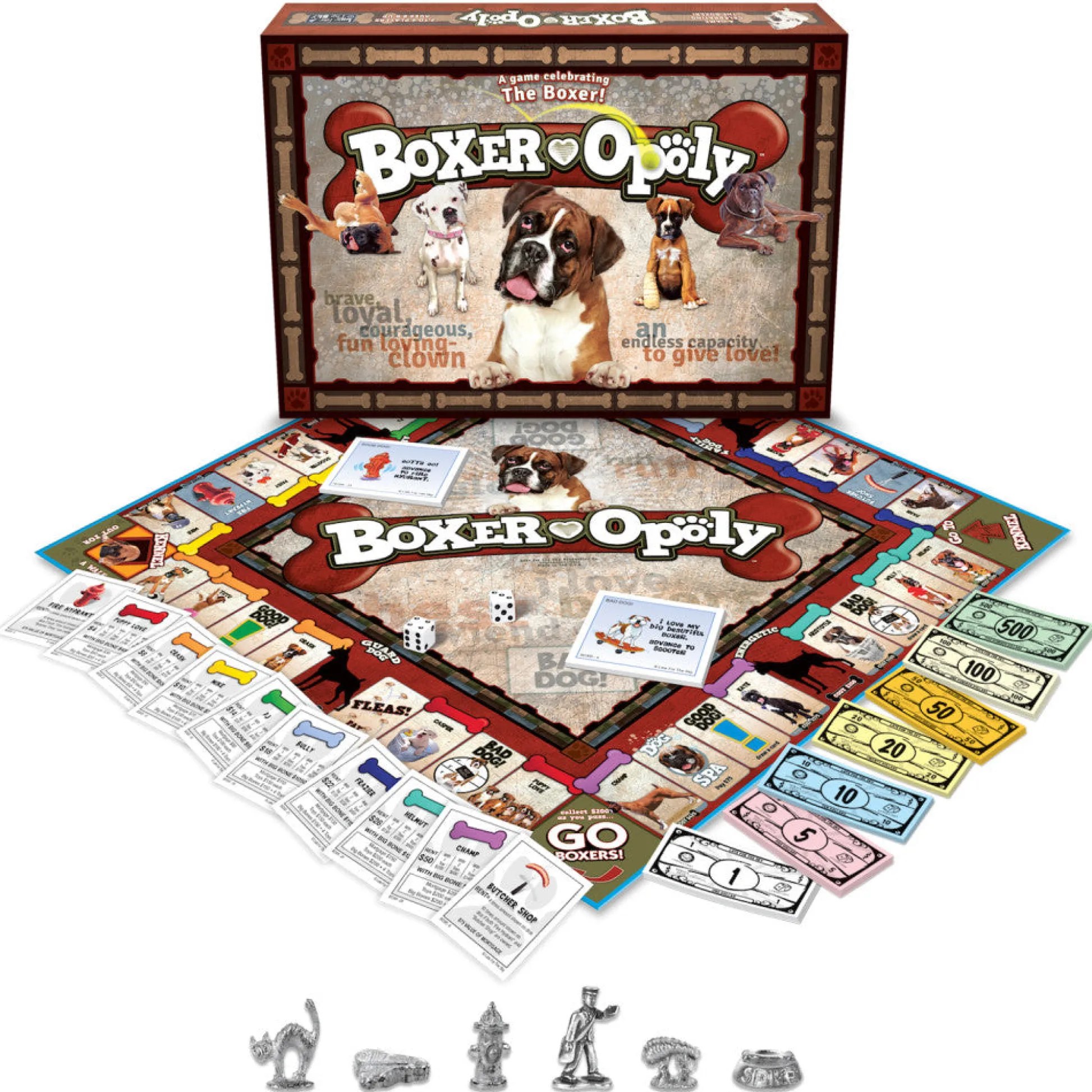 Flat River Group Boxer-Opoly Family Board Game* Board Games|Role-Playing Games
