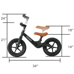 Flat River Group Boys 12 inch Trimate Toddler Balance Sport Bike, Black - No Pedal Bike for 3-5 Year Olds* Ride-Ons|Ride-Ons & Push-Pull Toys