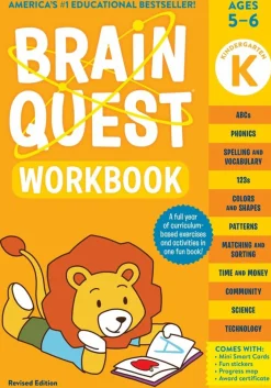 Readerlink Distribution Services Brain Quest Kindergarten Workbook - Revised Edition*Kids Reading, Writing & Speech|Kids Books