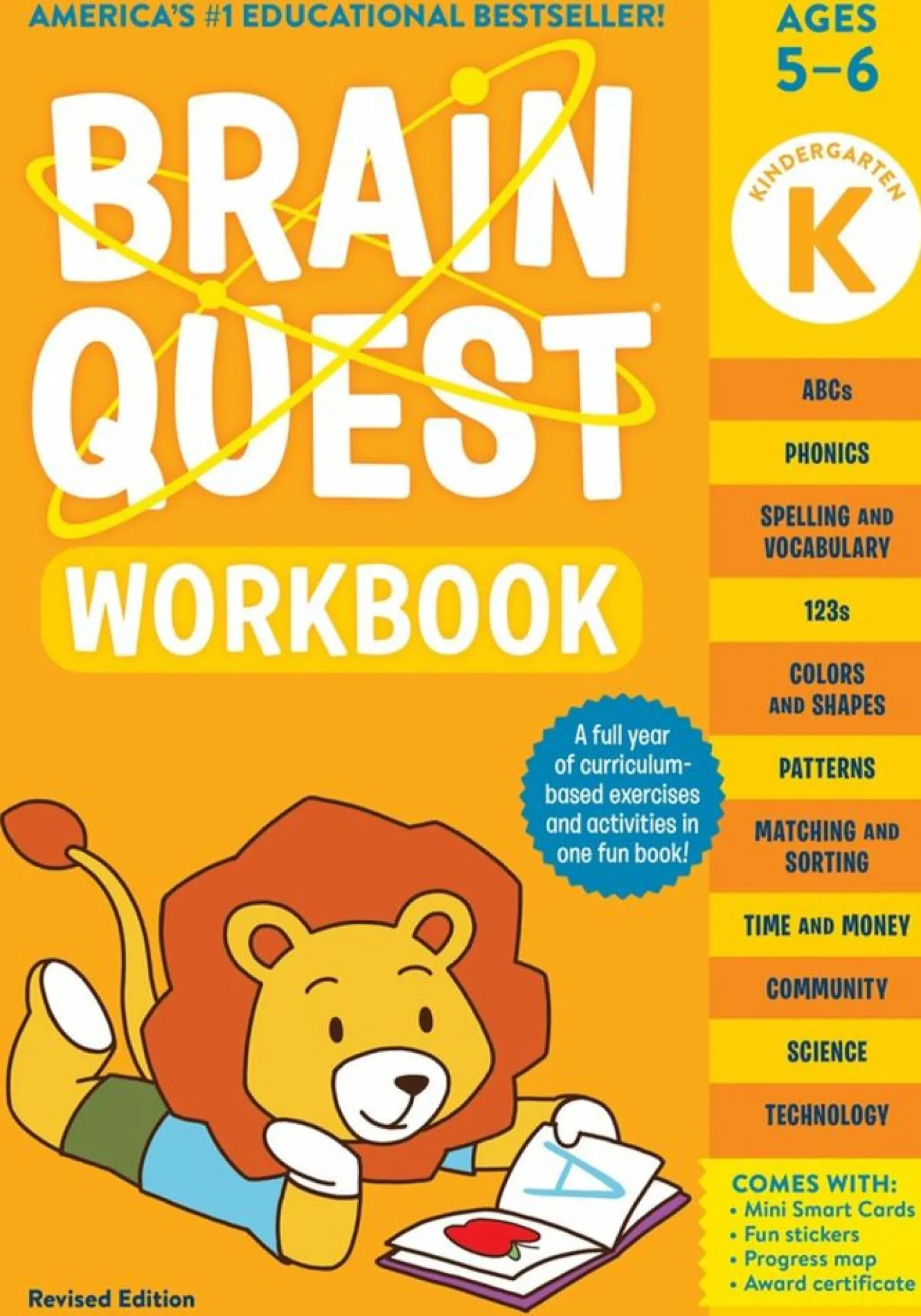 Readerlink Distribution Services Brain Quest Kindergarten Workbook - Revised Edition*Kids Reading, Writing & Speech|Kids Books
