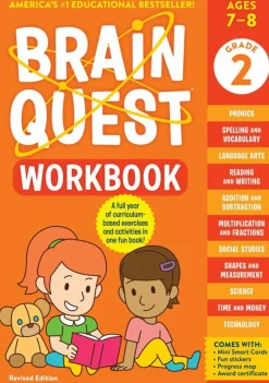 Readerlink Distribution Services Brain Quest 2nd Grade Workbook - Revised Edition with Interactive Tech*Kids Reading, Writing & Speech|Kids Books
