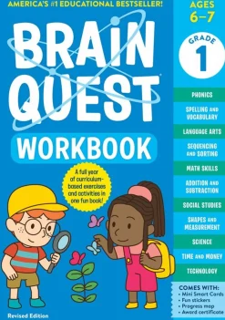 Readerlink Distribution Services Brain Quest 1st Grade Workbook - Revised Edition*Kids Reading, Writing & Speech|Kids Books