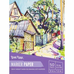 Flat River Group Brea Reese Marker Paper Pad - 50 Sheets 9x12" - 75lb Acid-Free* Drawing, Color & Painting
