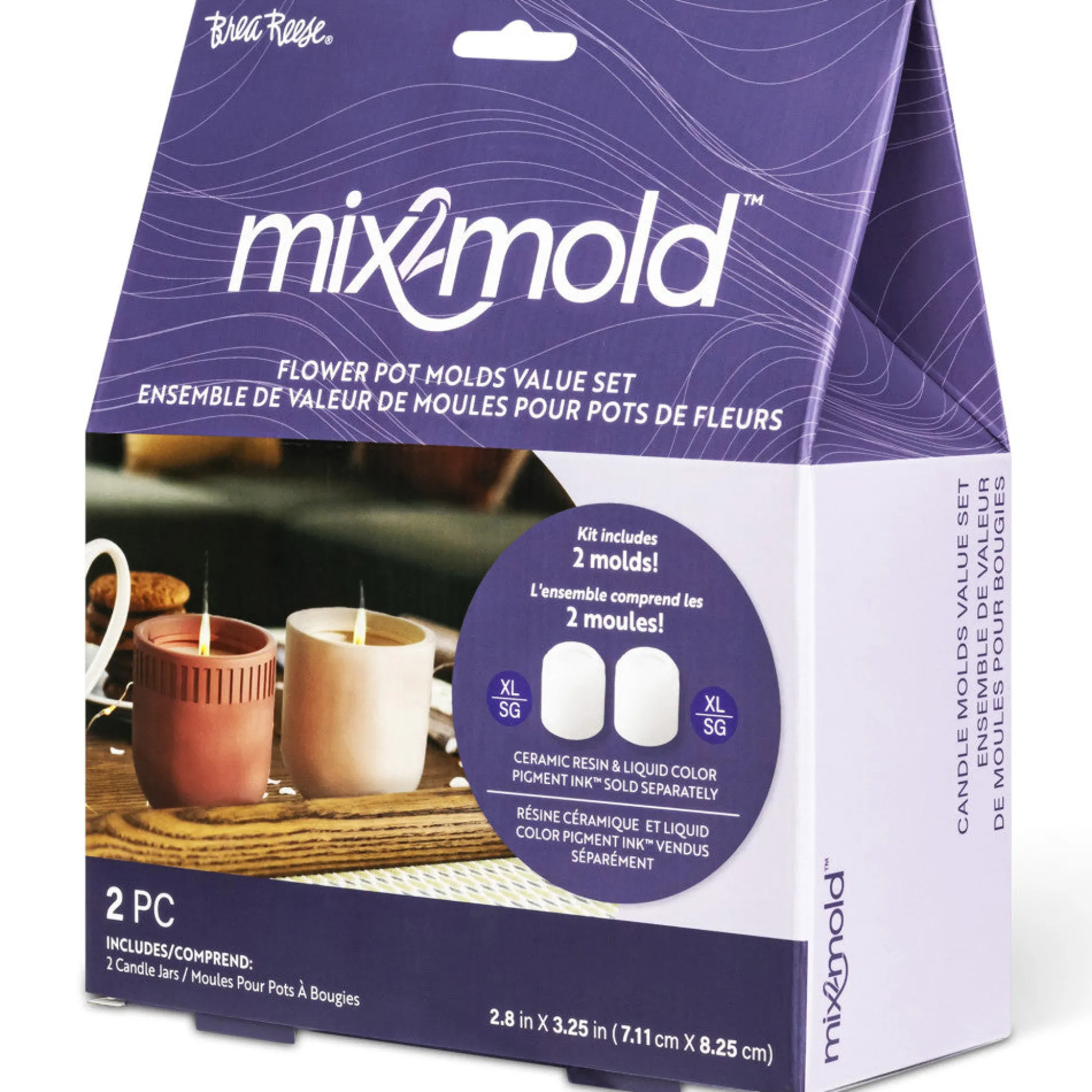 Flat River Group Brea Reese Mix2Mold Candle Holder Set - 2 Silicone Molds* Crafts & Activities