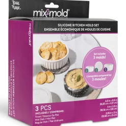Flat River Group Brea Reese Mix2Mold: Colorful Kitchen Creations Silicone Molds Set - 3pc* Crafts & Activities