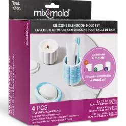 Flat River Group Brea Reese Mix2Mold Designer Bathroom Molds Set - 4pc* Crafts & Activities