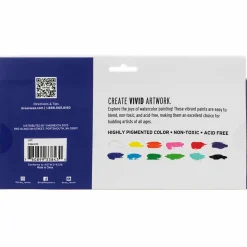 Flat River Group Brea Reese Professional Watercolor Brights Set - 12 Vibrant Color Tubes* Drawing, Color & Painting