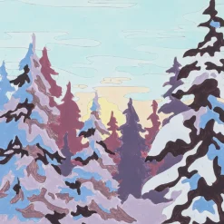Flat River Group Brea Reese Winter Wonderland Acrylic Paint-by-Number Kit* Drawing, Color & Painting