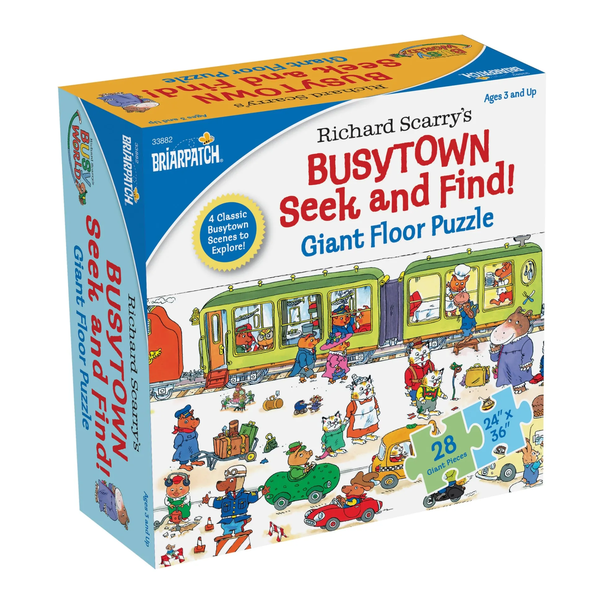 AreYouGame Briarpatch Richard Scarry's Busytown Seek & Find Giant Floor Puzzle - 28 pc* Social & Emotional Skills|Puzzles
