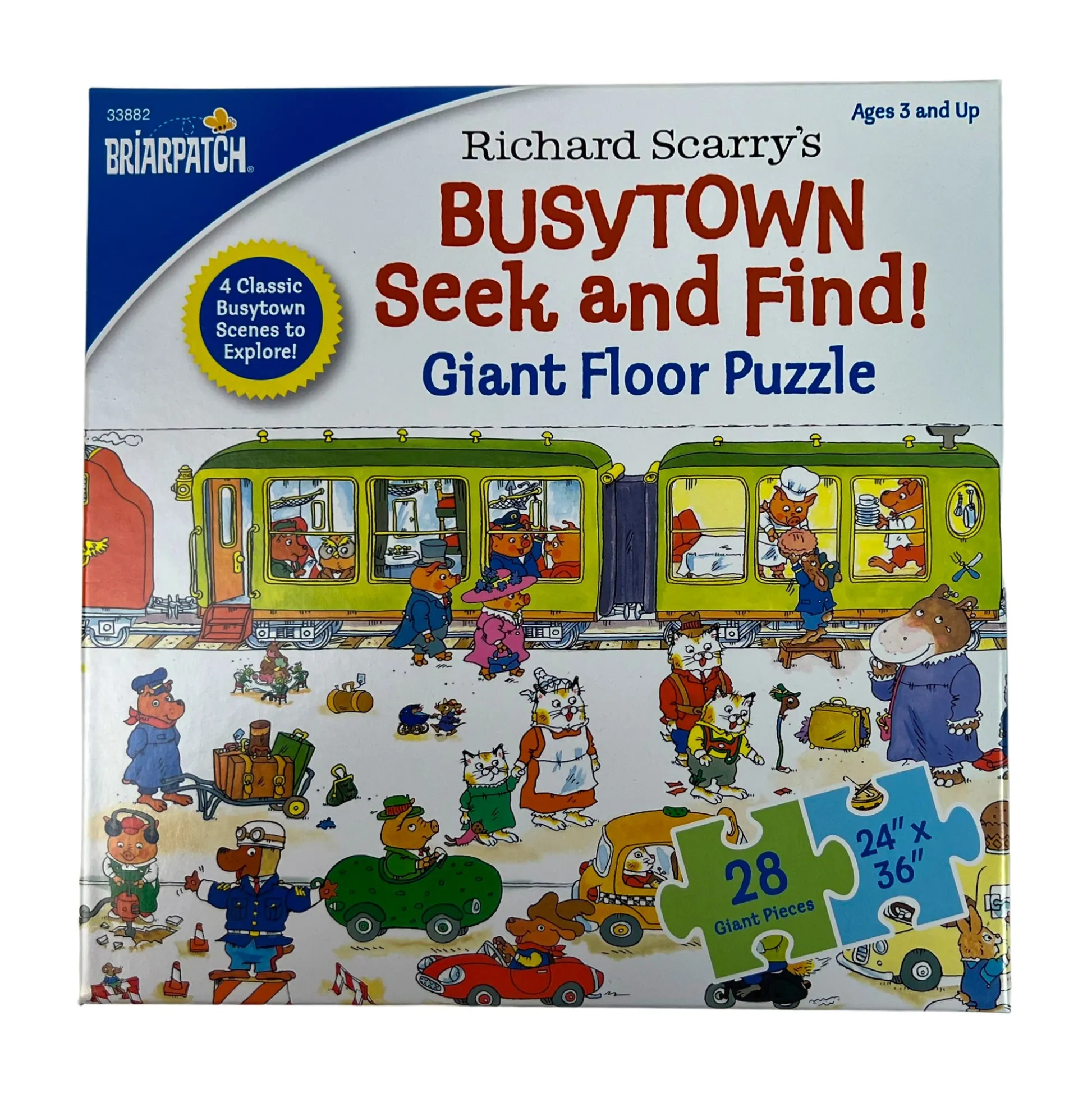 AreYouGame Briarpatch Richard Scarry's Busytown Seek & Find Giant Floor Puzzle - 28 pc* Social & Emotional Skills|Puzzles