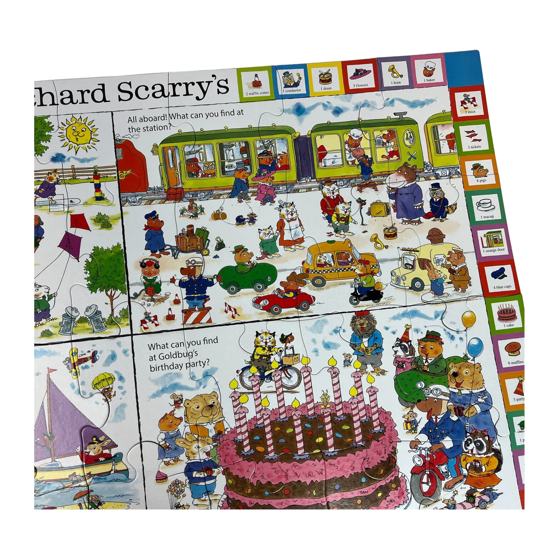 AreYouGame Briarpatch Richard Scarry's Busytown Seek & Find Giant Floor Puzzle - 28 pc* Social & Emotional Skills|Puzzles