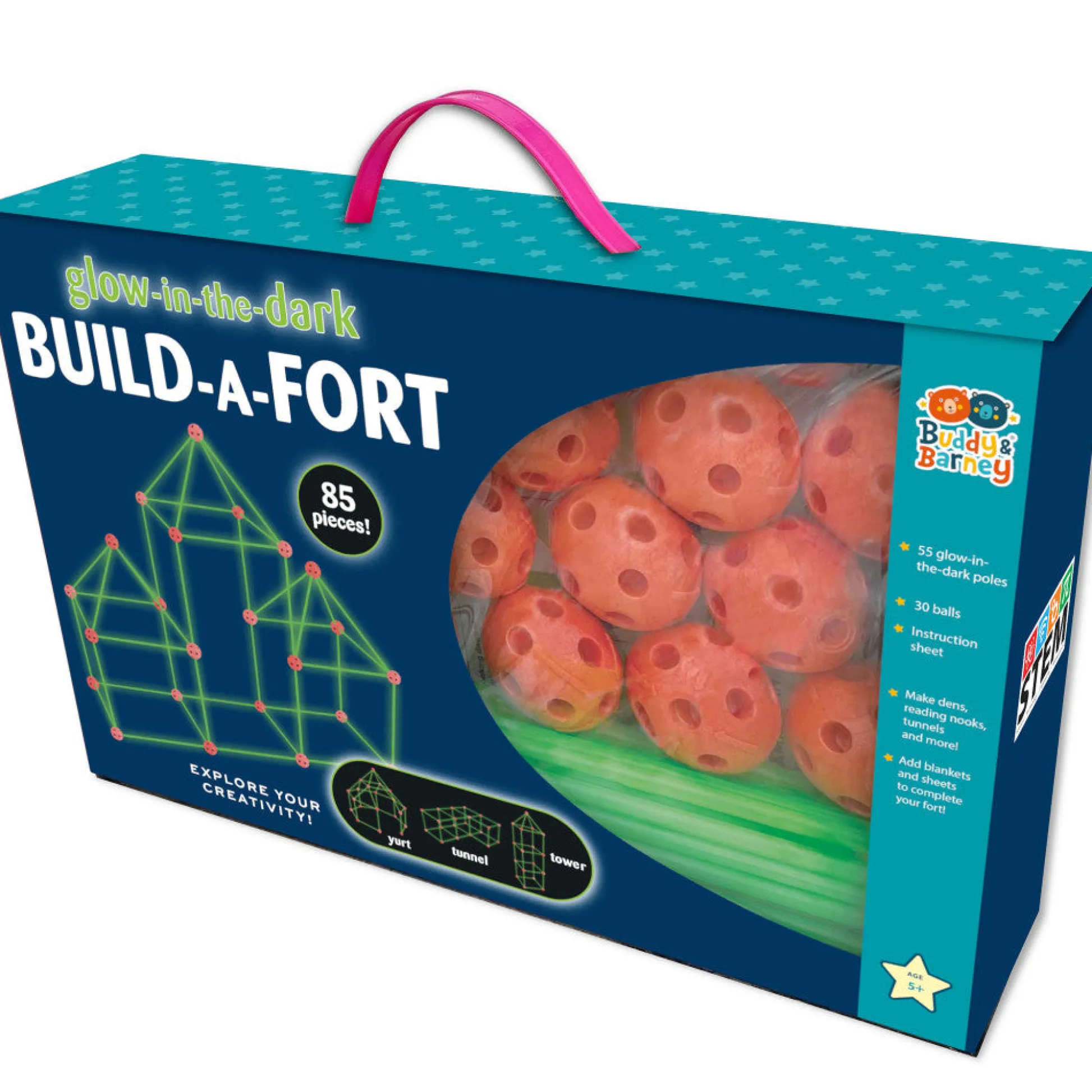 Flat River Group Buddy & Barney Wonderbox Workshop 85pc Glow-In-The-Dark Build-A-Fort Set* Tents, Tunnels & Playhouses|Dress Up