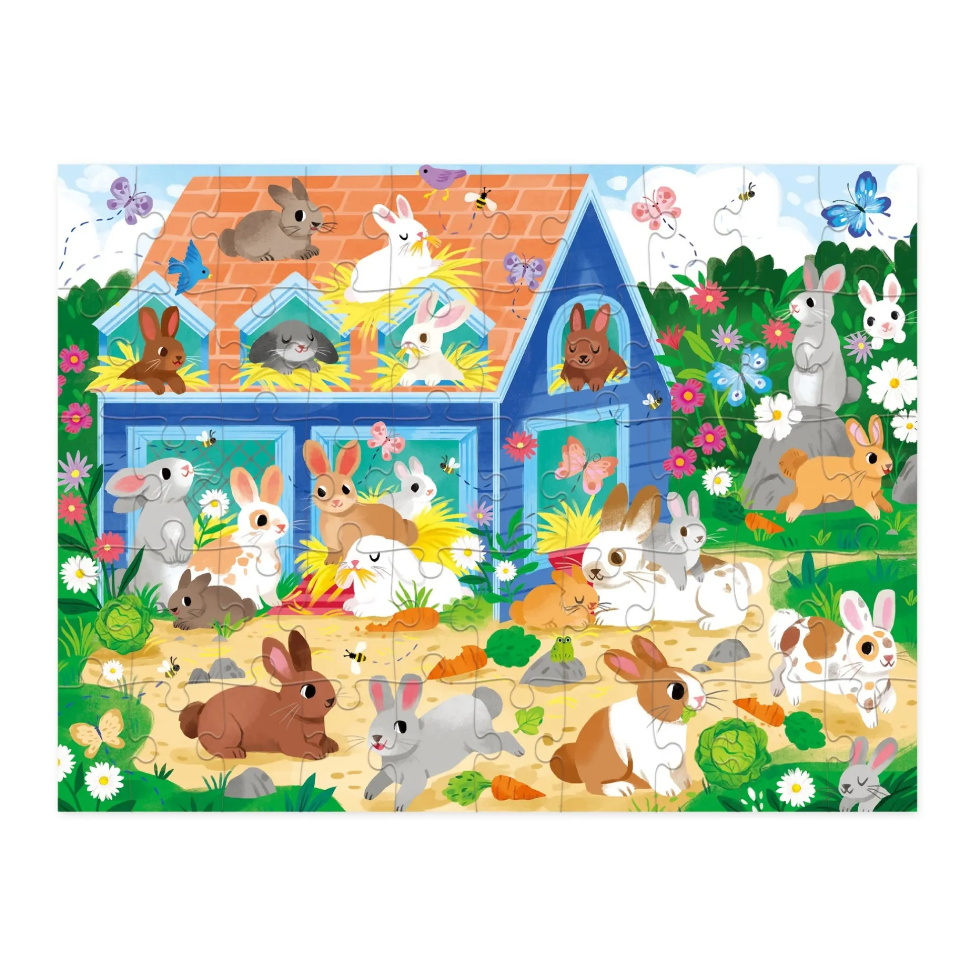 AreYouGame Bunny House Puzzle - Whimsical 50 pc Jigsaw* Puzzles