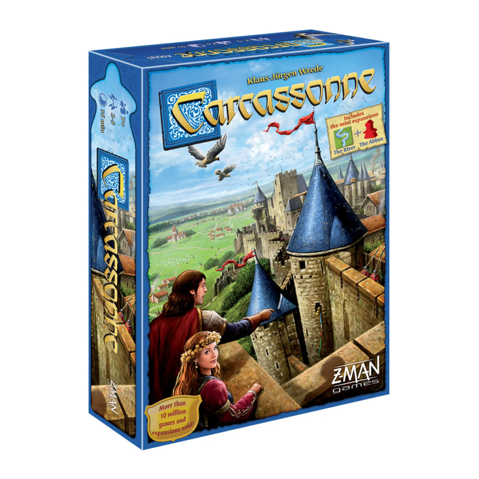 AreYouGame Carcassonne Strategy Board Game with The River and The Abbot Expansions* Board Games|Role-Playing Games