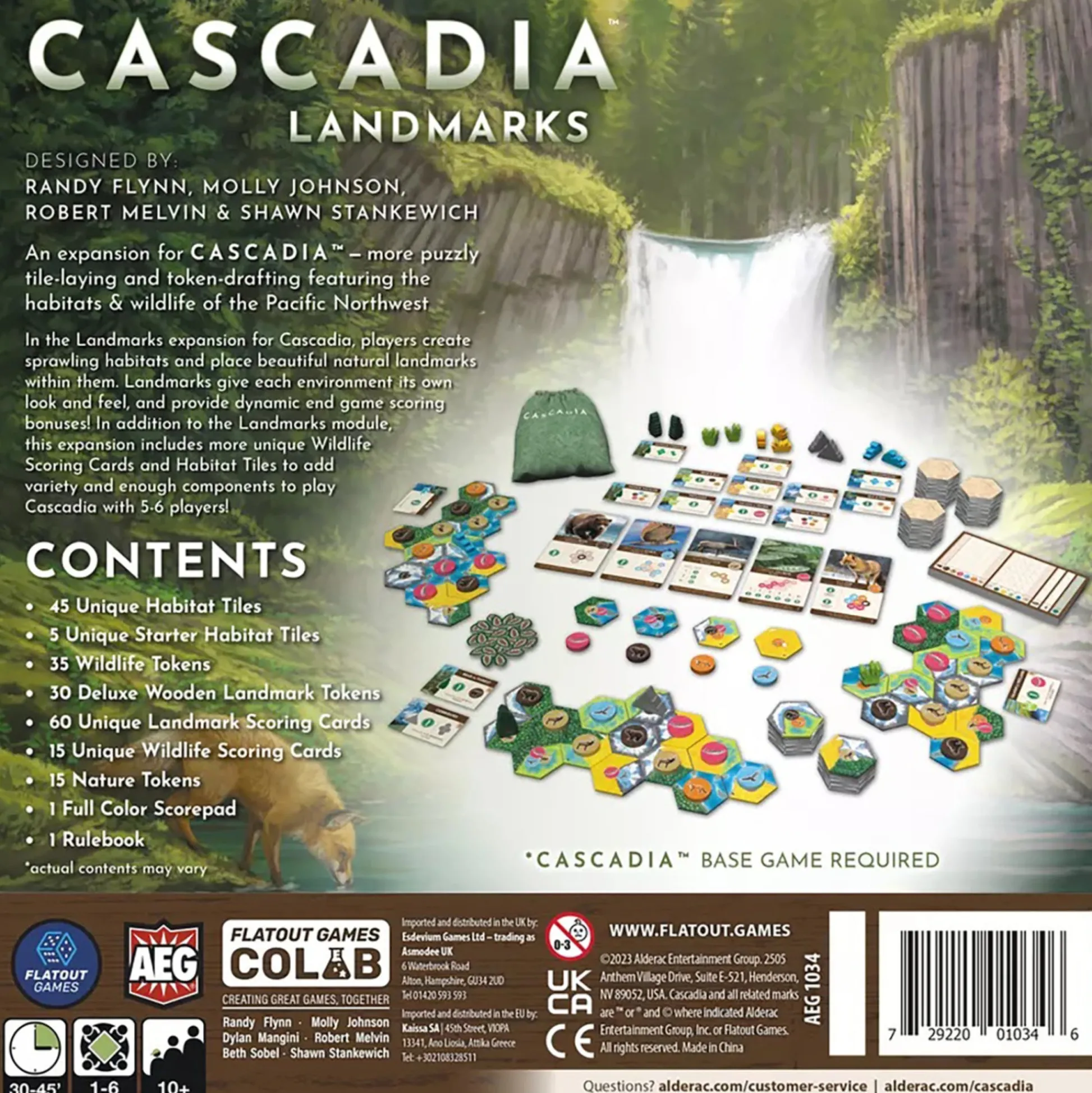 Flat River Group Cascadia Landmarks Expansion Board Game - Puzzle & Tile Placement* Role-Playing Games|Puzzles