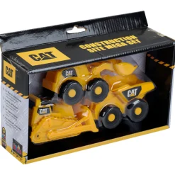 Flat River Group CAT Caterpillar 3-Piece Construction Site Mega Set* Preschool Education Toys & Activities|Preschool Vehicles