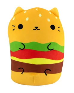 The Distribution Solutions Cats vs Pickles 8 inch Jumbo Plush Cheeseburger Cat - Super Soft* Stuffed Animals|Stuffed Animals & Plush Toys