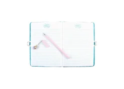 Flat River Group 3C4G Bubble Gum Glitter Locking Journal with Pen - Pink* Crafts & Activities