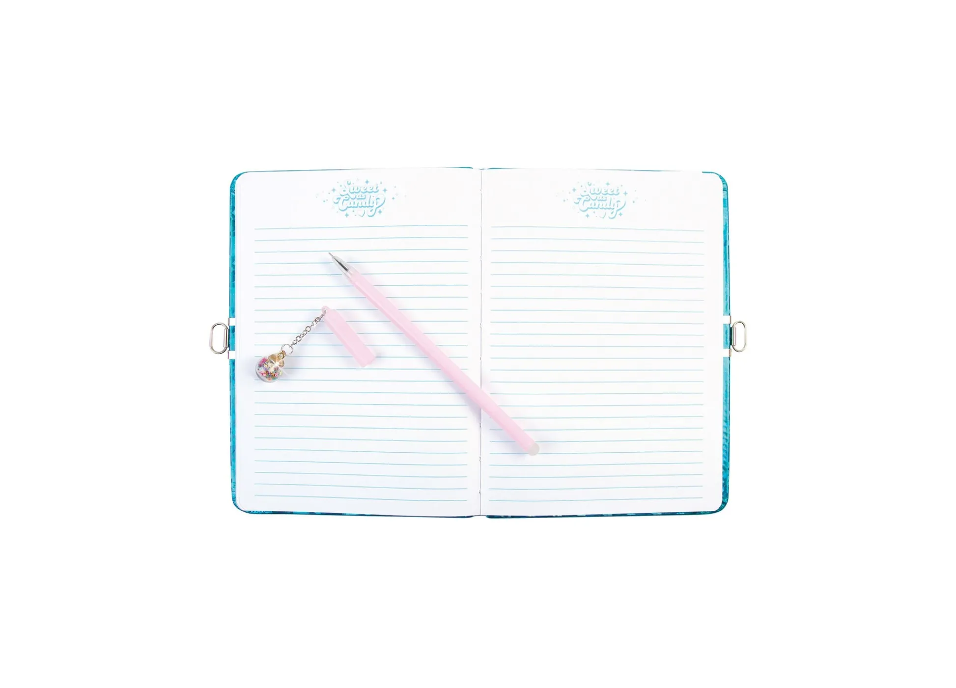 Flat River Group 3C4G Bubble Gum Glitter Locking Journal with Pen - Pink* Crafts & Activities