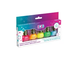 Flat River Group 3C4G Glow in the Dark Nail Polish Set - Vibrant Colors for Kids* Drawing, Color & Painting