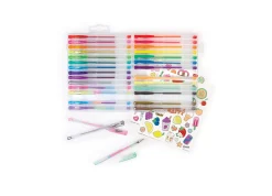 Flat River Group 3C4G Vibrant Scented Gel Pens Kit with Snack-Themed Sticker Sheets, 30 Count - Assorted Colors* Drawing, Color & Painting