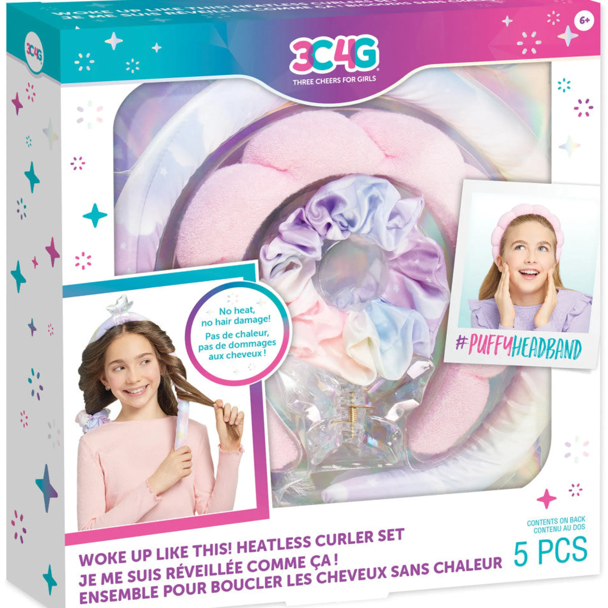 Flat River Group 3C4G: Woke Up Like This! Trendy Heatless Curler Set for Kids - 5pc* Dress Up & Accessories|Dress Up