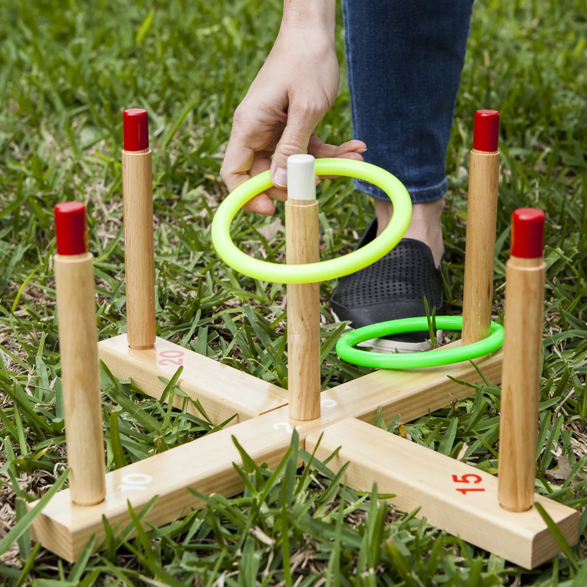 Educators Resource Champion Sports Classic Wooden Ring Toss Game Set* Activities & Games
