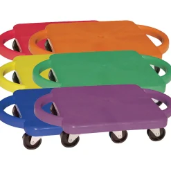 Educators Resource Champion Sports Colorful Scooter Board Set with Handles - 6-Pack* Ride-Ons