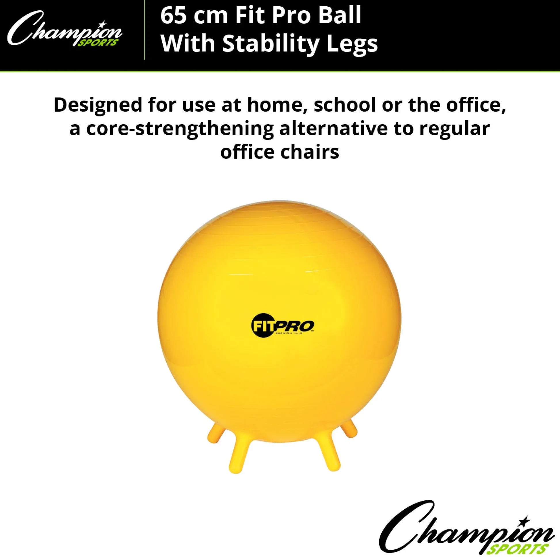 Educators Resource Champion Sports FitPro Ball with Stability Legs, 65cm - Stability & Strength Trainer* Toy Sports