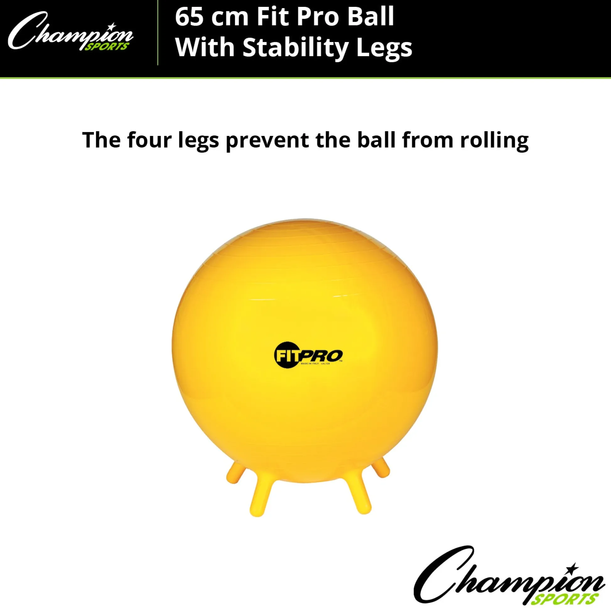 Educators Resource Champion Sports FitPro Ball with Stability Legs, 65cm - Stability & Strength Trainer* Toy Sports