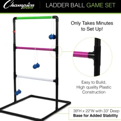 Educators Resource Champion Sports Ladder Ball Game Set - Outdoor Fun for All Ages* Toy Sports