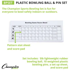 Educators Resource Champion Sports Swirl Bowling Set with Lightweight Ball & Pins* Toy Sports