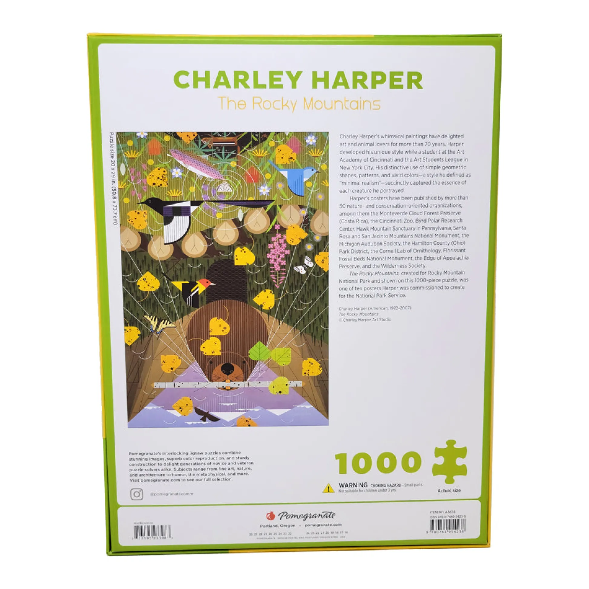 AreYouGame Charley Harper Rocky Mountains 1000-Piece Jigsaw Puzzle* Puzzles