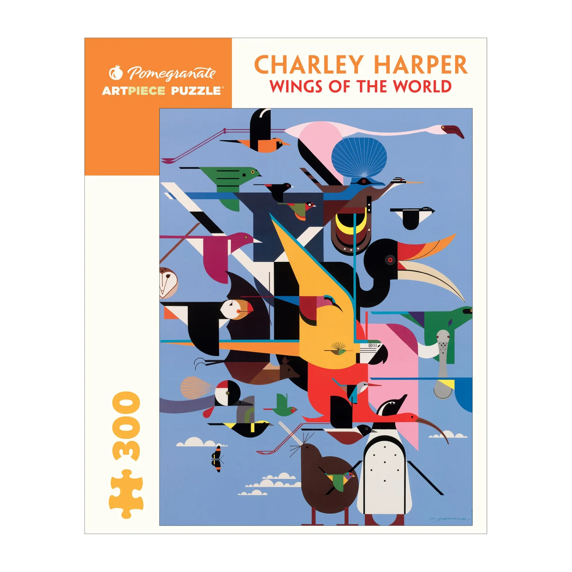 AreYouGame Charley Harper Wings of the World Jigsaw Puzzle - 300 pc* Puzzles
