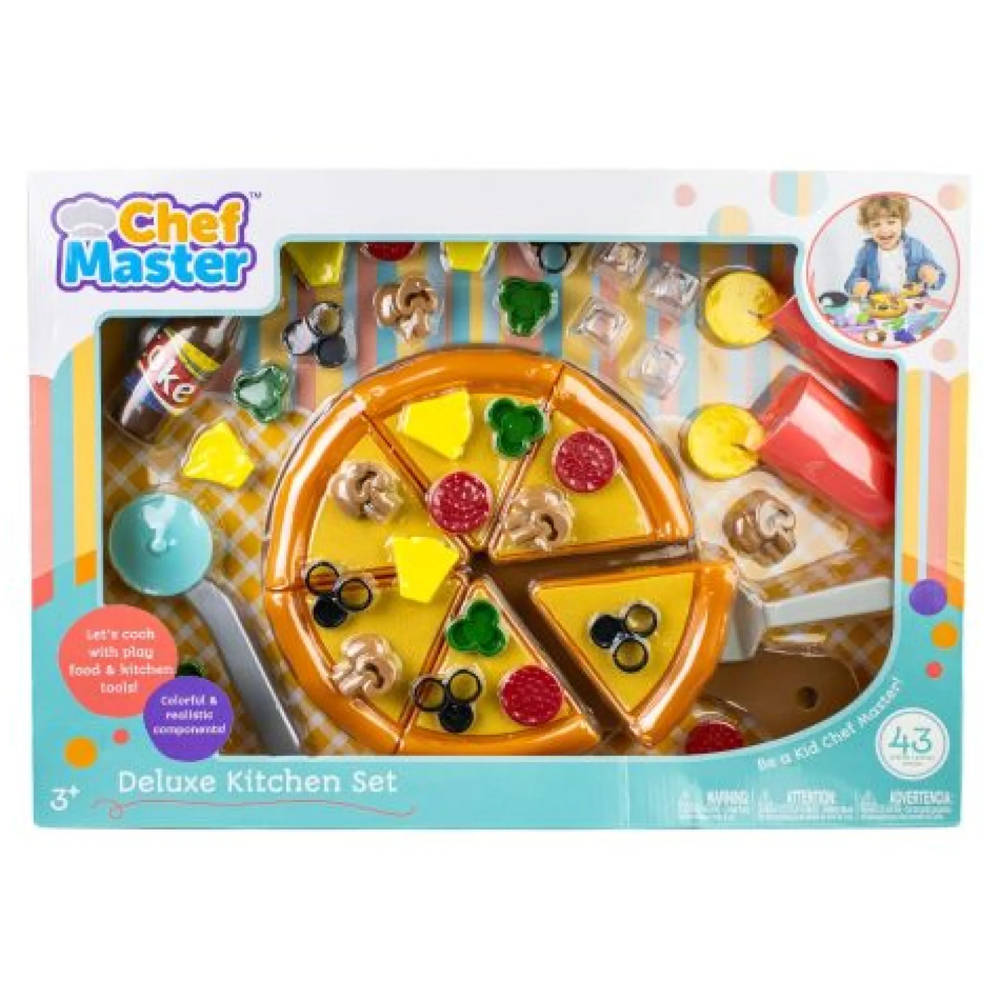 Calendar Holdings, LLC Chef's Delight Pizza Play Set - 43 Piece* Kitchens & Play Food|Dress Up