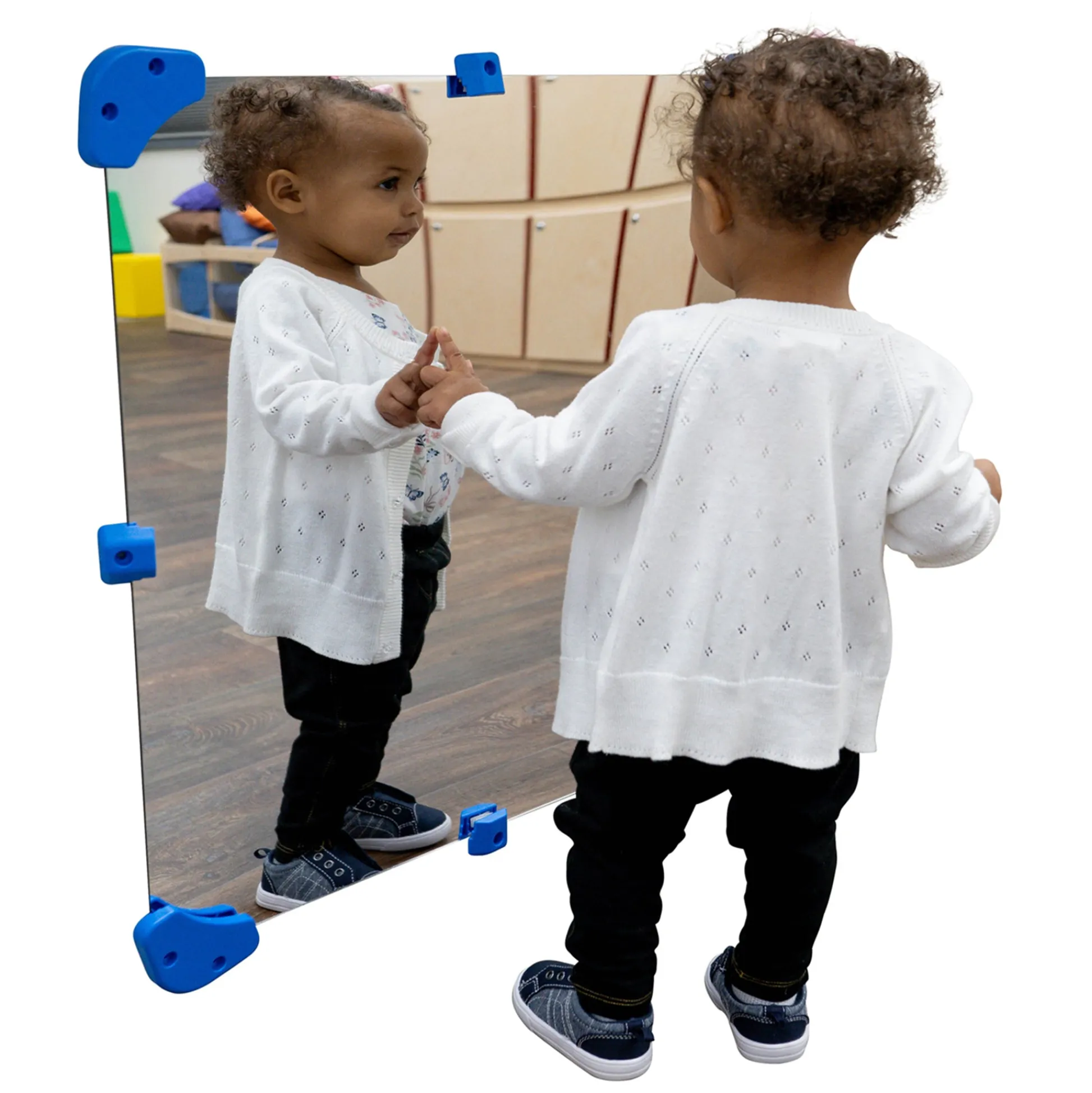 Educators Resource Children's Factory 24" Square Mirror – Interactive Play Mirror* Tents, Tunnels & Playhouses|Dress Up