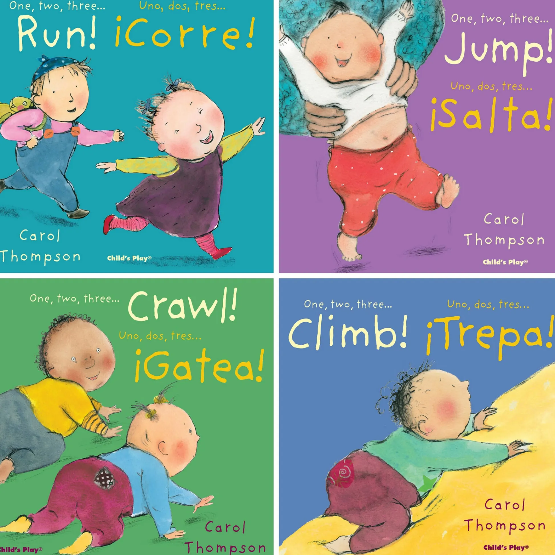 Educators Resource Child's Play Books Little Movers Bilingual Board Book Set, 4 Pieces*Kids Kids Books|Boxed Book Sets