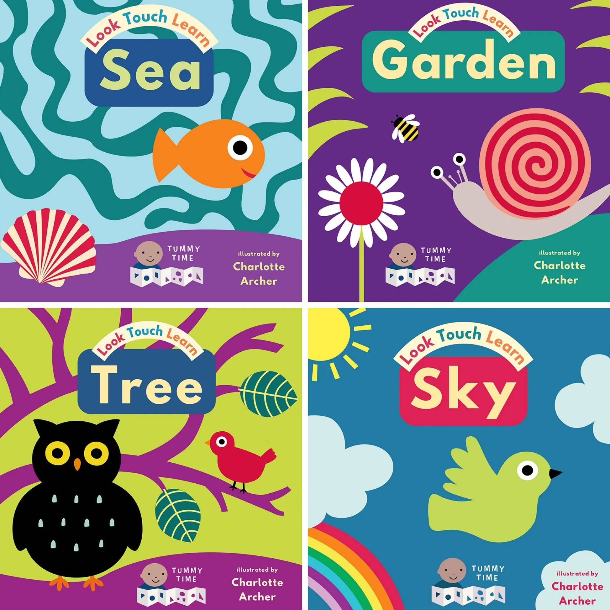 Educators Resource Child's Play Books Look Touch Learn 4-Piece Book Set*Kids Kids Books|Boxed Book Sets