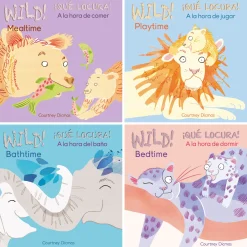 Educators Resource Child's Play Books Wild! Bilingual Board Book Set, 4-Pack*Kids Preschool Education Toys & Activities|Kids Books