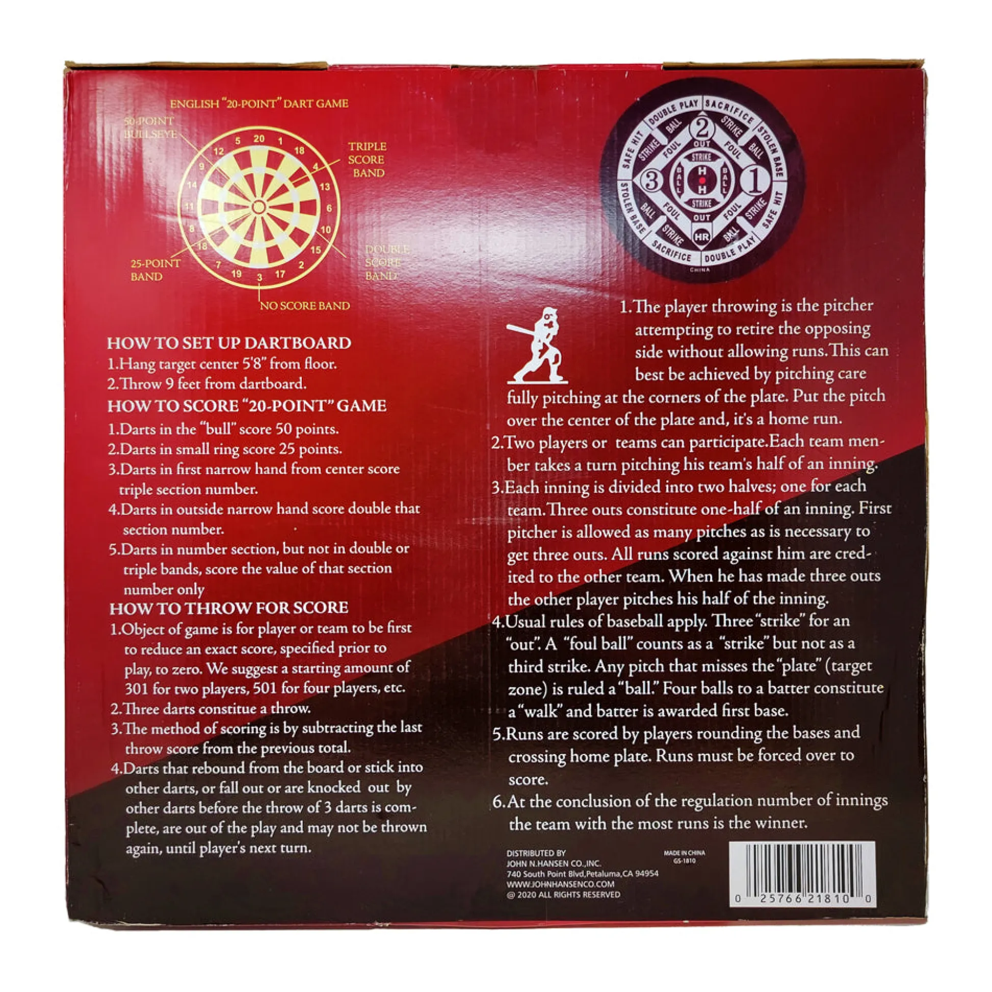 AreYouGame Classic Game Collection Dual-Sided Dart and Baseball Game Set* Classic Games