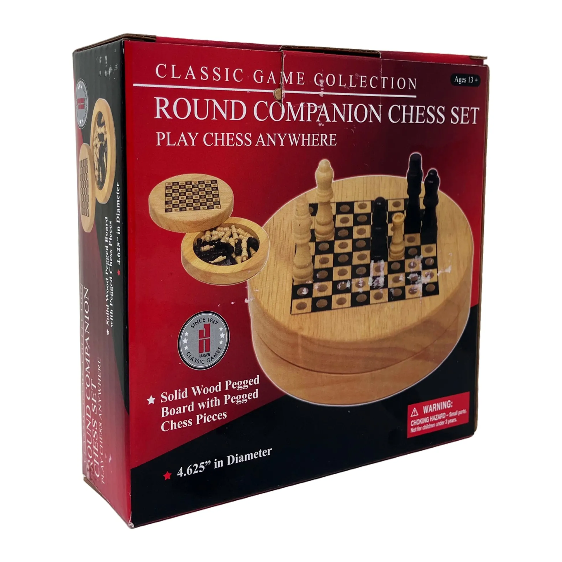 AreYouGame Classic Game Companion Round Chess Set - Portable Travel Edition* Classic Games