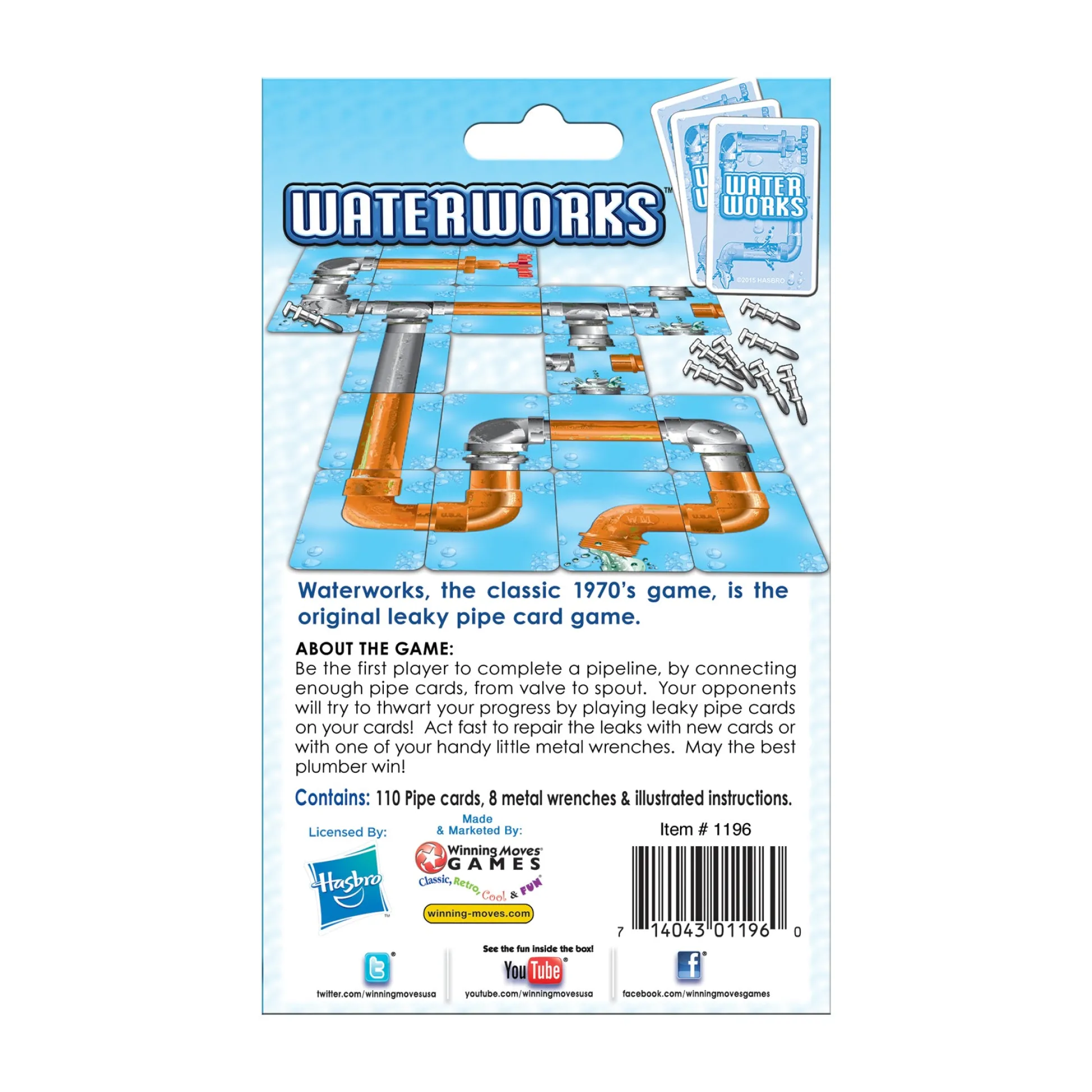 AreYouGame Classic Waterworks: The Ultimate Leaky Pipe Card Game* Card Games