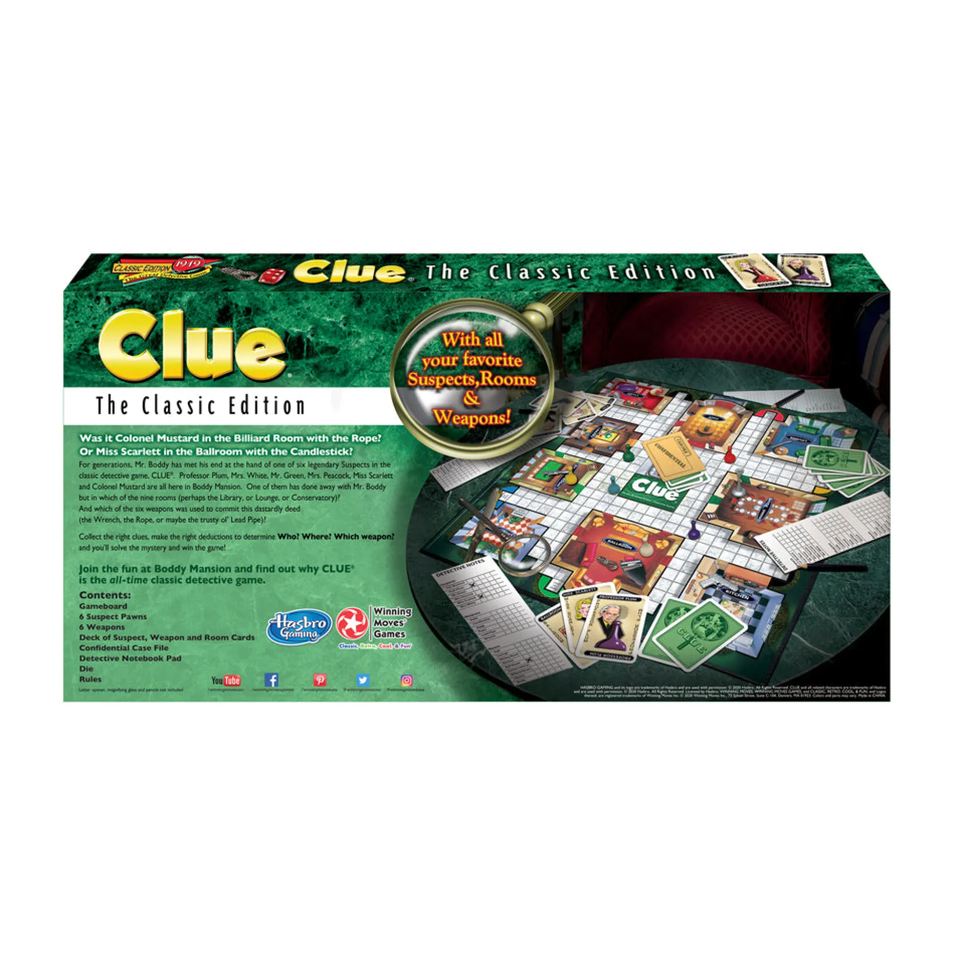 AreYouGame Clue Classic Edition Board Game by Winning Moves* Role-Playing Games|Board Games