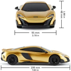 Flat River Group CMJ RC Cars: McLaren 675LT - Gold - 1:24 Scale, 2.4GHz, Remote Control Sports Car with LED Headlights* Rc Cars & Flight